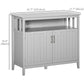 HOMCOM Sideboard Buffet Server Storage Cabinet Console Table with 2 Doors and Adjustable Shelves for Kitchen & Dining Room, White