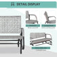 Outsunny 2 Seater Wicker Outdoor Glider Bench, Patio Swing Garden Bench, Garden Loveseat Rocking Chair, w/ Extra Wide Seat, Curved Backrest for Backyard, Poolside, Lawn, Mixed Grey
