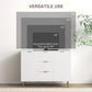 HOMCOM Modern Kitchen Storage Cabinet, Sideboard Buffet Cabinet w/ 3 Drawers and Adjustable Shelves for Kitchen Hallway, Grey