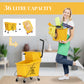 HOMCOM Mop Bucket with Wringer on Wheels for Floor Cleaning, 38 Quart Down Press Wringer with Handle, Yellow