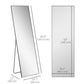 HOMCOM 64"x20" Full Length Mirror, Floor Standing, Wall-Mounted or Leaning Against Wall Tall Mirror w/Support Frame, Rectangular Full Body Mirror for Bedroom, Living Room, Black