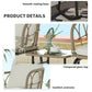 Outsunny 3 Pieces Patio Rocking Chair Patio Set with Cushions, Outdoor Round PE Rattan Wicker Hollow Design Conversation Set with Two Rocker Chairs, Glass Top Coffee Table, Beige