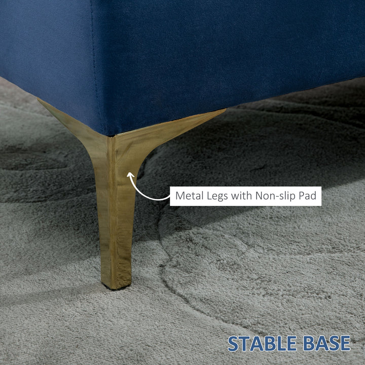 HOMCOM End of Bed Bench, Upholstered Bench, Entryway Shoe Bench with Button Tufted for Living Room, Bedroom, Grey