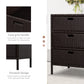 Outsunny 32" Poolside Rattan Wicker Patio Organizer Storage Cabinet Bathroom Storage w/ 3 Large Drawers Garden Outdoor