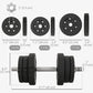 Soozier 66 lbs Adjustable Dumbbells Weight Set Dumbbell Hand Weight Barbell for Body Fitness Lifting Training for Home Office Gym, Black