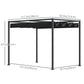 Outsunny 10x7ft Pergola with Retractable Roof Outdoor Patio Sun Shelter Garden Grape Tent Water-resistant Yard Shade Grey