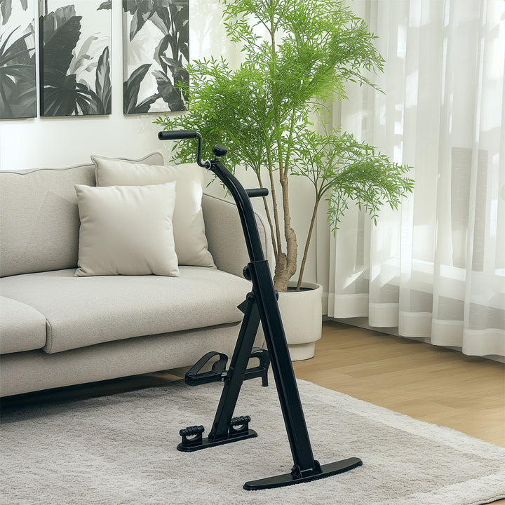 Soozier Seated Pedal Exerciser, Foldable Leg Exercise Bike with LCD Monitor for Seniors Elderly Rehabilitation Recovery Therapy