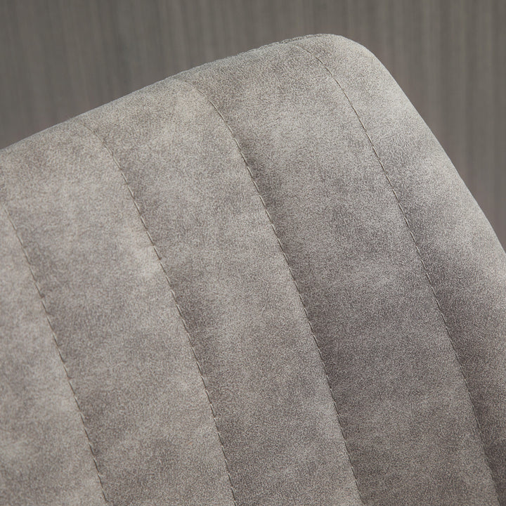 HOMCOM Adjustable Bar Stools Set of 2, Leathaire Swivel Barstools with Back and Footrest, Upholstered Bar Chairs for Kitchen, Dining Room, Home Pub, Brown