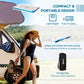 Outsunny 8' x 6' Water Floating Dock, Rafting Inflatable Island with Air Pump and Backpack for Pool, Beach, Ocean, Blue & Green
