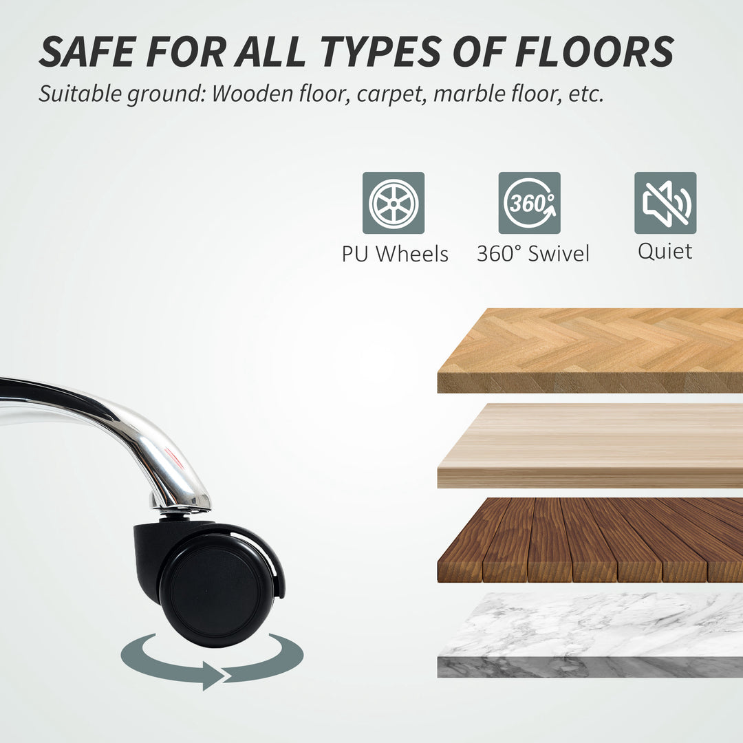 HOMCOM Executive Office Chair, Pet-Friendly Leather Ergonomic Desk Chair with Footrest, Swivel Recliner for Home Office, Black