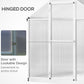 Outsunny 6' x 10' x 6.4' Walk-in Garden Greenhouse Polycarbonate Panels Plants Flower Growth Shed Cold Frame Outdoor Portable Warm House Aluminum Frame, Silver