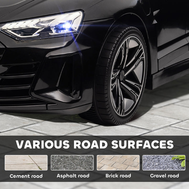 Aosom Ride-On Toy On Car with Remote Control, 12V 3.1 MPH Electric Ride for Kids w/ Suspension System, Horn Honking, White