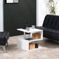 HOMCOM Wooden S Shape End Table 3 Tier Storage Shelves Organizer Living Room Side Table Desk Black