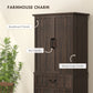 HOMCOM 71" LED Kitchen Pantry Cabinet, Farmhouse Storage Cabinet with Door Shelves, Distressed Brown