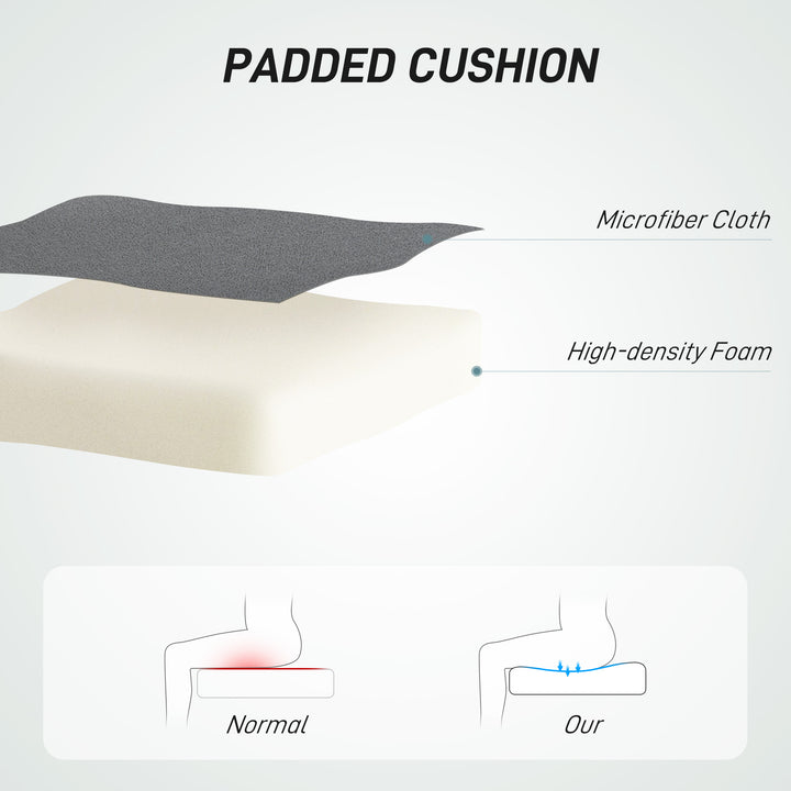 HOMCOM Armless Office Chair, 360° Swivel Desk Chair with Adjustable Height & Tilt Function for Home Office, Study, Dark Green