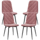 HOMCOM Dining Chairs Set of 4, Upholstered Dining Room Chairs with Steel Legs, Modern Kitchen Chair for Dining Room, Grey