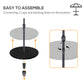 Outsunny 19.7" Round Patio Umbrella Table Tray for Swimming Pool, Beach, Patio, Deck, Garden, Easy to Install, Black