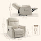 HOMCOM Manual Recliner Chair with Vibration Massage & Side Pockets â€“ Living Room Recliner