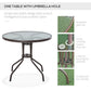 Outsunny 6 Pieces Outdoor Dining Set for 4 with Umbrella Patio Outdoor Furniture Set with Round Table 4 Folding Chairs Black