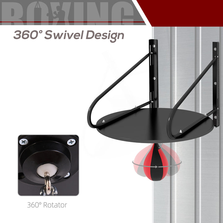 Soozier Wall-mounted Speed Bag Boxing Platform with Adjustable Height