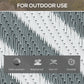 Outsunny Reversible Outdoor RV Rug, Patio Floor Mat, 5' x 8' Plastic Straw Rug for Backyard, Deck, Beach, Camping, Black & White