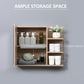 kleankin Medicine Cabinet with Mirror, Wall Mounted Bathroom Mirror Cabinet, Bathroom Wall Cabinet with 3 Open Shelves, Natural