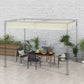 Outsunny Pergola Canopy, Retractable Sun Shade Cover for 10' x 7' Pergola, UV30+ Protected, Cream White