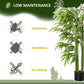 HOMCOM Set of 2 4.5FT Artificial Bamboo Tree Faux Decorative Plant in Nursery Pot for Indoor Outdoor DÃ©cor