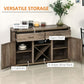 HOMCOM Farmhouse Bar Cabinet, Sideboards and Buffets with Doors, Wine Rack and Drawer, Storage Cabinet for Dining Room