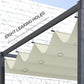 Outsunny Pergola Canopy, Retractable Sun Shade Cover for 10' x 7' Pergola, UV30+ Protected, Cream White