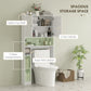 HOMCOM Farmhouse Over the Toilet Cabinet with Barn Doors, Over the Toilet Storage Cabinet with Adjustable Shelf, White