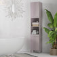 Kleankin Bathroom Storage Cabinet 68'' Organizer Tall Tower Cupboard w/ Shelves Wood Grain Freestanding Furniture