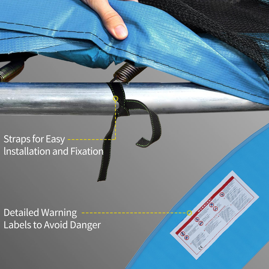 Soozier 14ft Trampoline Replacement Pad Trampolining Replacement Jump Bounce Exercise GYM Pad Only Light Orange