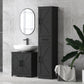 HOMCOM 67" Tall Bathroom Cabinet, Narrow Bathroom Storage Cabinet with Drawer, Barn Doors and Adjustable Shelves, White