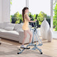 Soozier Upright Elliptical Trainer, Air Walker Exercise Machine with LCD Monitor for Aerobic Exercise, Gazelle Glider for Home, 242lbs Capacity, Grey