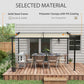 Outsunny Metal Pergola with Sliding Roof Canopy, Retractable Pergola Canopy, 10' x 10', Dark Grey