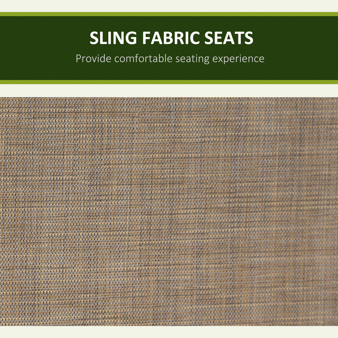 Outsunny 3 Person Porch Swing Outdoor Swing Chair with High Back Design, Side Pouches and Adjustable Canopy, Dark Grey