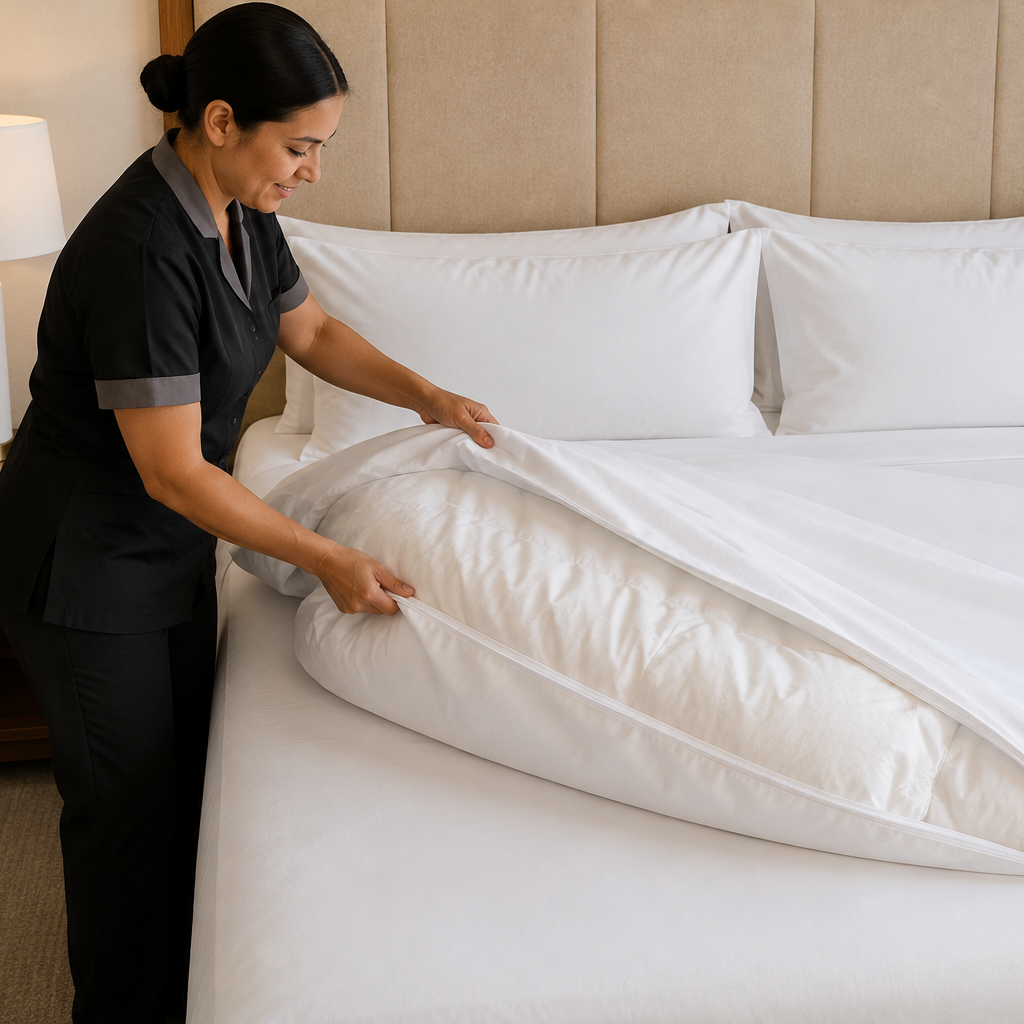 Aarniva Polyester Hotel Duvet Cover | King/Queen | Soft & Smooth | Zipper Closure | Classic White