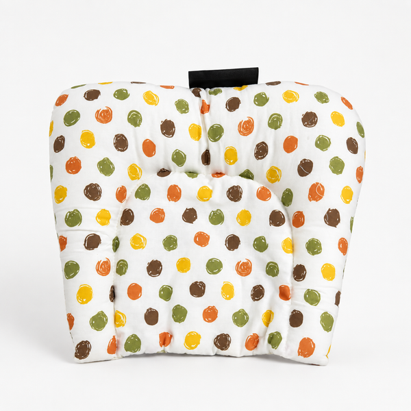 Aarniva Baby Head Support Pillow | Soft & Padded | Contoured Center | Garden Dots