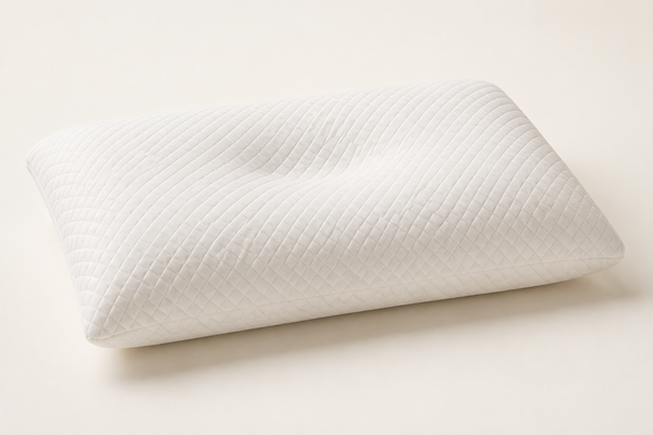 Aarniva Contour Memory Foam Pillow | Ergonomic Head & Neck Support | Pressure-Relieving Comfort | Classic White