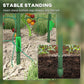Outsunny Arched Garden Trellis w/ Climbing Net Metal Cucumber Plant Trellis A-Frame for Climbing Plants 57" x 66" x 81"