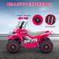 Qaba 6V Kids ATV Quad, 4 Wheeler Battery Powered Electric Ride on Car w/ Lights, Forward Backward, White