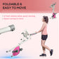 Soozier Foldable Magnetic Exercise Bike Indoor Stationary Upright Fitness Cycling Bike, 8 Level Quiet Magnetic Resistance, Pink
