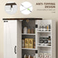 HOMCOM Farmhouse Kitchen Pantry Storage Cabinet, Kitchen Pantry Cabinet with Doors and Adjustable Shelves, White