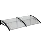 Outsunny Window Awning Door Canopy, Polycarbonate Front Door Outdoor Patio Cover, Sun Shelter, Hollow Sheet for UV, Rain, Snow and Sunlight Protection, Brown, 40" x 80"