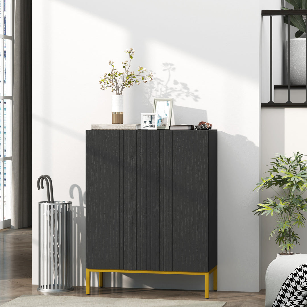 HOMCOM Shoe Storage Cabinet with Adjustable Shelves and Soft-Close Hinges, for 15-20 Pairs of Shoes, White