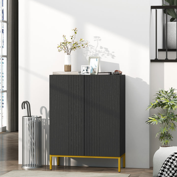 HOMCOM Shoe Storage Cabinet with Adjustable Shelves and Soft-Close Hinges, for 15-20 Pairs of Shoes, White