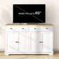 HOMCOM Modern Sideboard, Buffet Cabinet with Storage Drawers, Adjustable Shelves for Living Room, Dining Room, Entryway, White