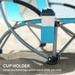 Outsunny Set of 2 Folding Beach Chairs with Mesh Back, Carry Bag and Cup Holder for Outdoor Camping Lawn, 22.8" x 21.7" x 24.4"