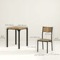 HOMCOM Dining Table Set for 2, 3 Piece Kitchen Table and Chairs with Metal Legs for Small Spaces, Natural Wood